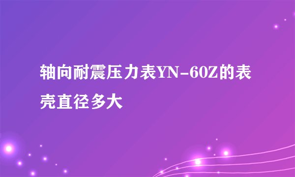 轴向耐震压力表YN-60Z的表壳直径多大