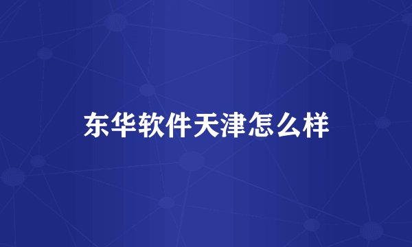 东华软件天津怎么样
