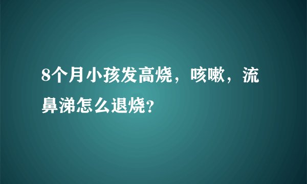 8个月小孩发高烧，咳嗽，流鼻涕怎么退烧？
