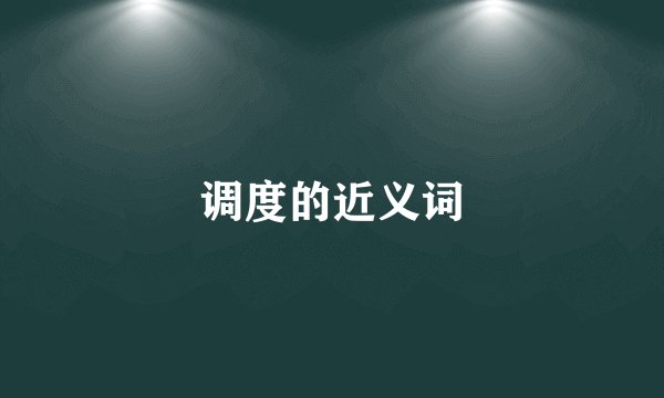 调度的近义词