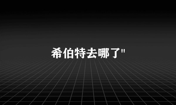 希伯特去哪了