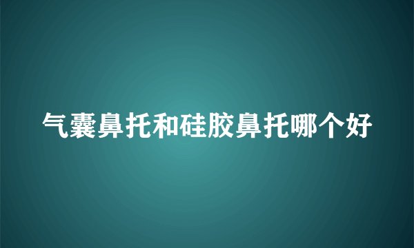 气囊鼻托和硅胶鼻托哪个好