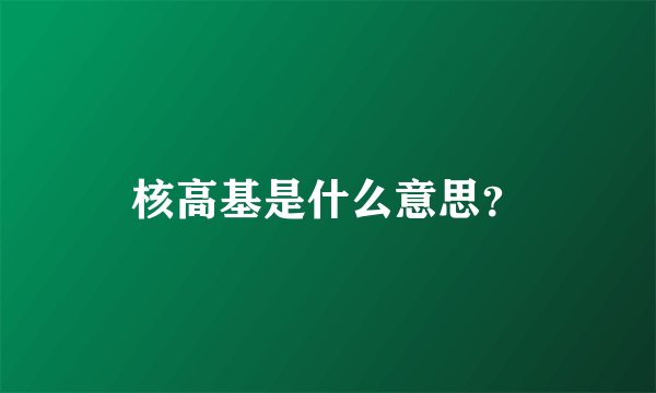 核高基是什么意思？