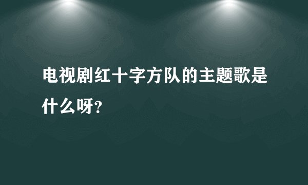 电视剧红十字方队的主题歌是什么呀？