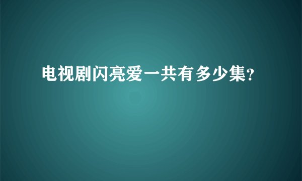 电视剧闪亮爱一共有多少集？