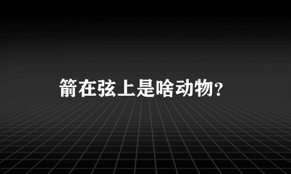 箭在弦上是啥动物？