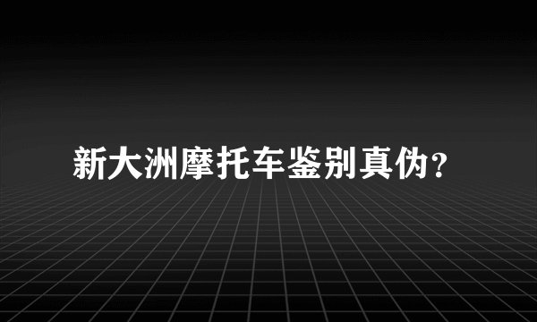 新大洲摩托车鉴别真伪？