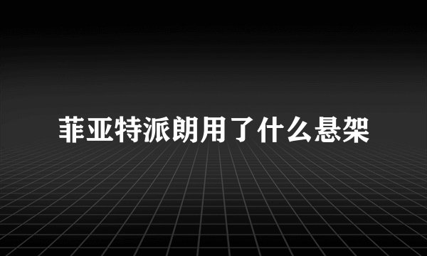 菲亚特派朗用了什么悬架
