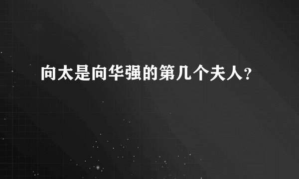 向太是向华强的第几个夫人？