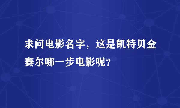 求问电影名字，这是凯特贝金赛尔哪一步电影呢？