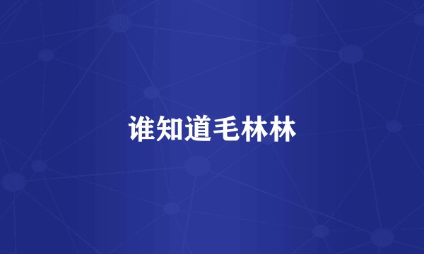 谁知道毛林林