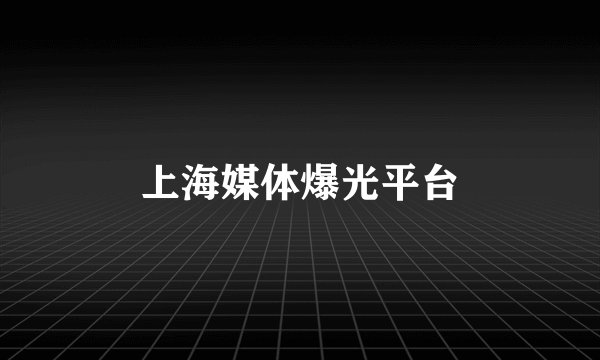 上海媒体爆光平台