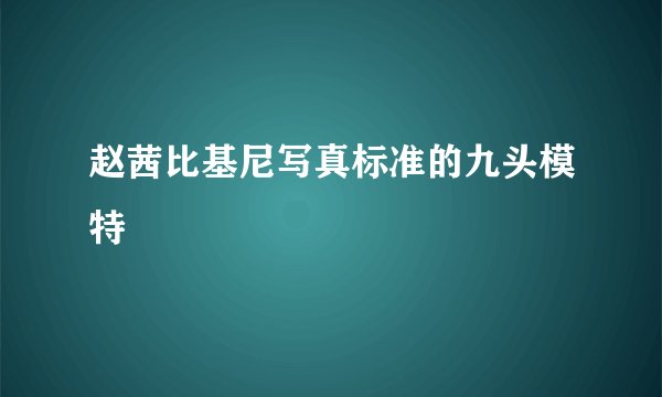 赵茜比基尼写真标准的九头模特