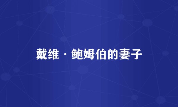 戴维·鲍姆伯的妻子