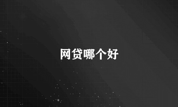 网贷哪个好