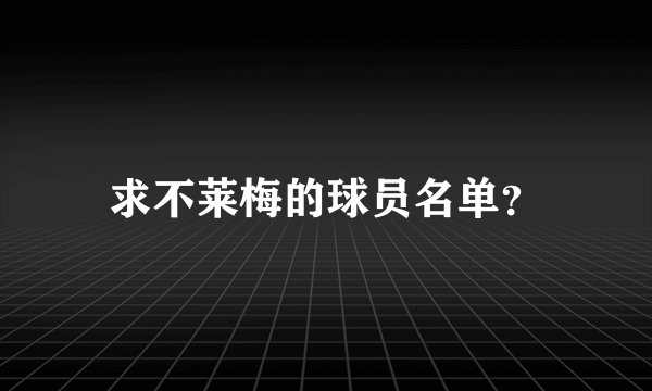 求不莱梅的球员名单？