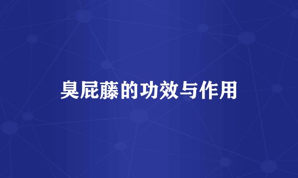 臭屁藤的功效与作用