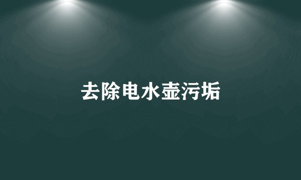 去除电水壶污垢