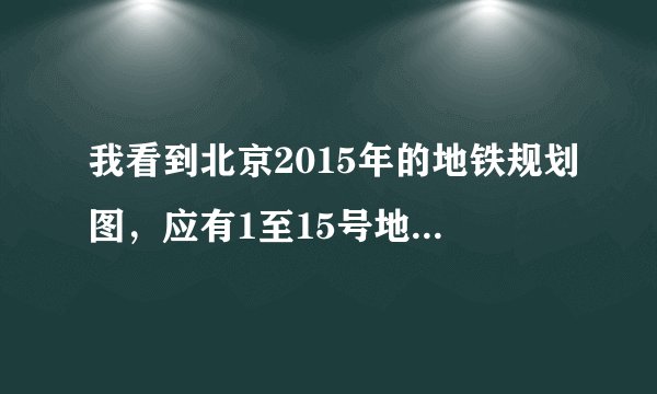 我看到北京2015年的地铁规划图，应有1至15号地铁、为何没有3号地铁？