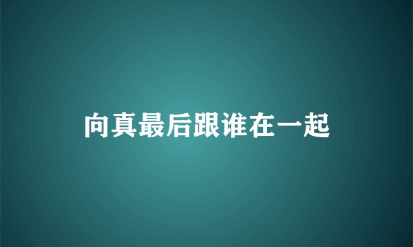 向真最后跟谁在一起