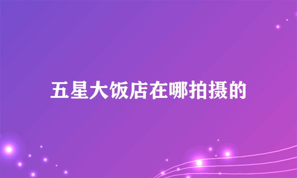 五星大饭店在哪拍摄的