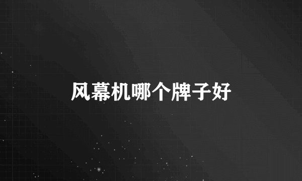 风幕机哪个牌子好