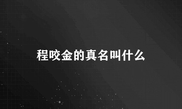 程咬金的真名叫什么
