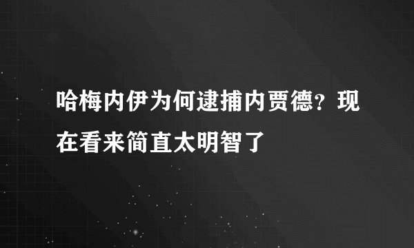 哈梅内伊为何逮捕内贾德？现在看来简直太明智了