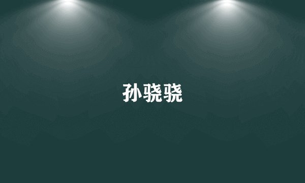 孙骁骁