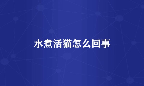 水煮活猫怎么回事