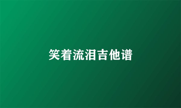 笑着流泪吉他谱