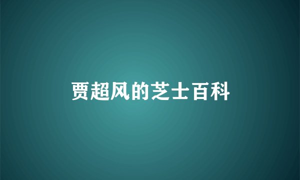 贾超风的芝士百科