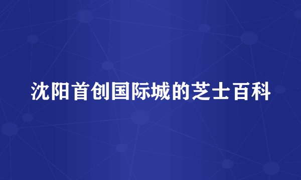 沈阳首创国际城的芝士百科