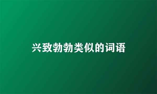 兴致勃勃类似的词语