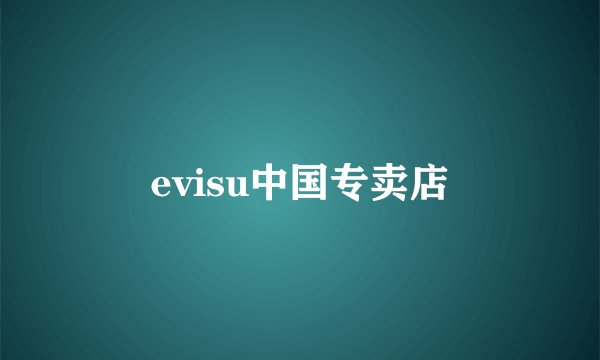 evisu中国专卖店