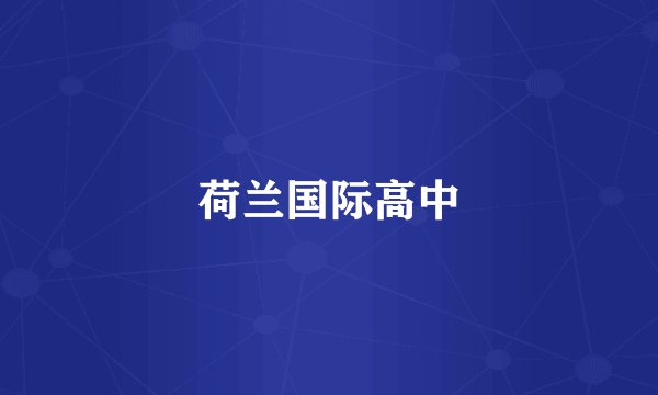 荷兰国际高中