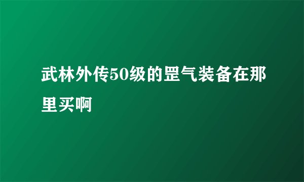 武林外传50级的罡气装备在那里买啊