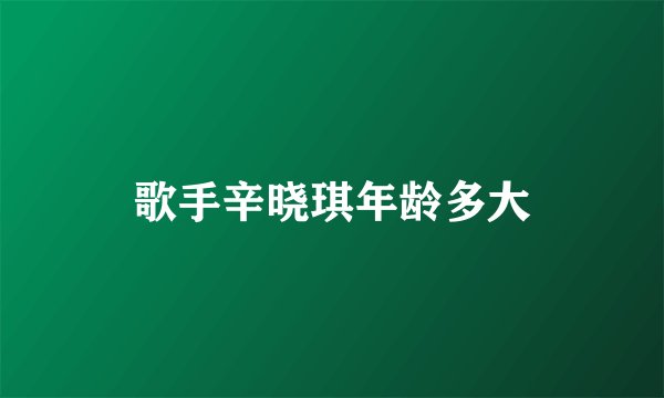 歌手辛晓琪年龄多大