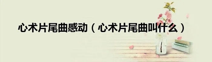 心术片尾曲感动（心术片尾曲叫什么）