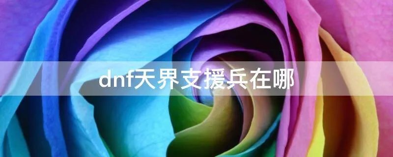 dnf天界支援兵在哪