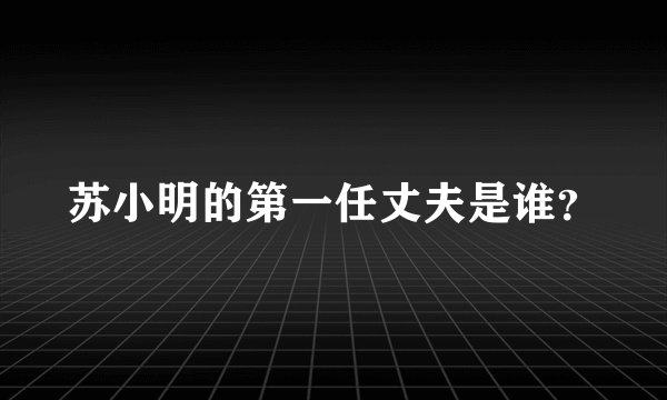 苏小明的第一任丈夫是谁？