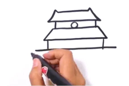 天安城门怎样画涂色