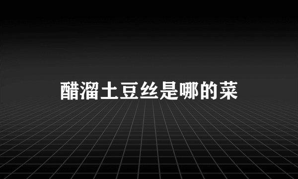 醋溜土豆丝是哪的菜