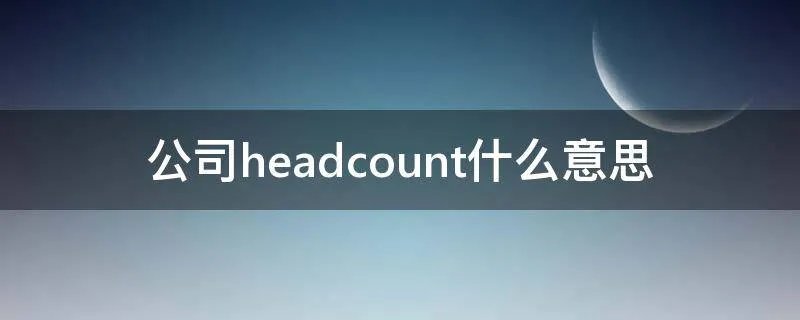 公司headcount什么意思