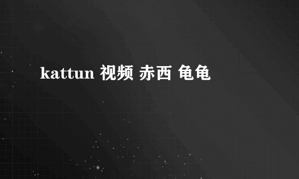 kattun 视频 赤西 龟龟