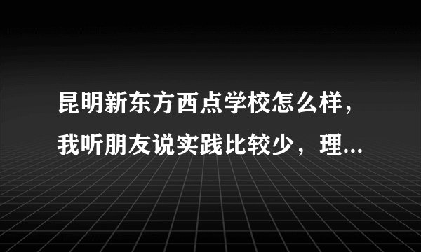 昆明新东方西点学校怎么样，我听朋友说实践比较少，理论多是不是真的