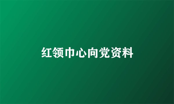 红领巾心向党资料
