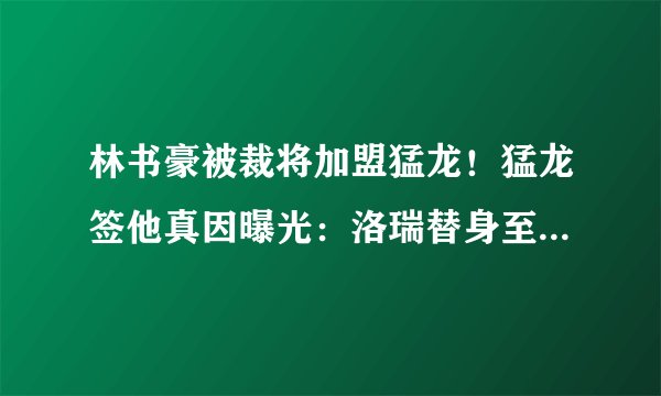 林书豪被裁将加盟猛龙！猛龙签他真因曝光：洛瑞替身至少伤停3周