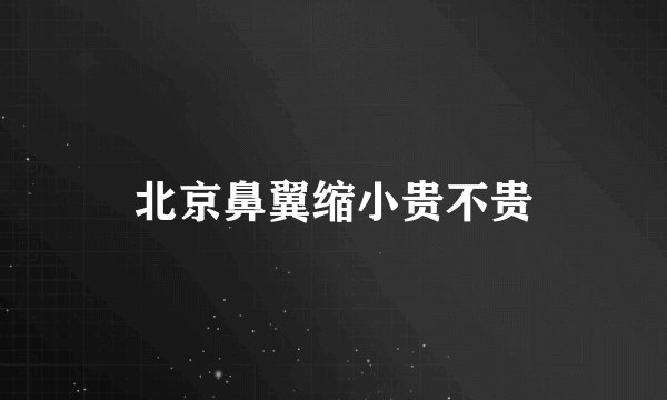 北京鼻翼缩小贵不贵