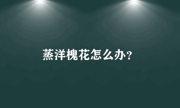 蒸洋槐花怎么办？